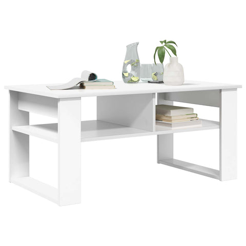 vidaXL Coffee Table with Storage White 96 x 54 x 44 cm Engineered Wood