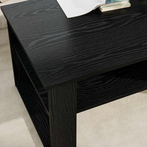vidaXL Coffee Table Black Oak 96 x 54 x 44 cm Engineered Wood