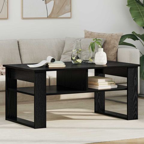 vidaXL Coffee Table Black Oak 96 x 54 x 44 cm Engineered Wood