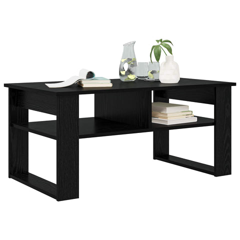 vidaXL Coffee Table Black Oak 96 x 54 x 44 cm Engineered Wood