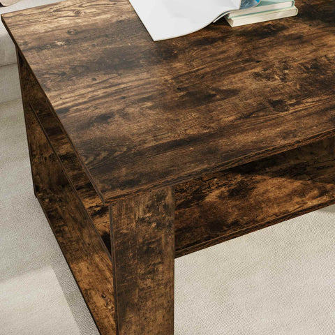 vidaXL Coffee Table Smoked Oak 96 x 54 x 44 cm Engineered Wood