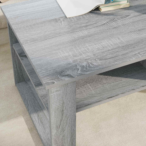 vidaXL Coffee Table Grey Sonoma 96 x 54 x 44 cm Engineered Wood