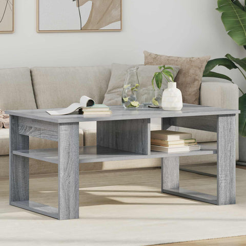 vidaXL Coffee Table Grey Sonoma 96 x 54 x 44 cm Engineered Wood