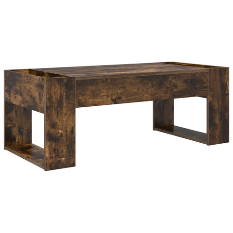 vidaXL Coffee Table Smoked Oak 110 x 50 x 41 cm Engineered Wood