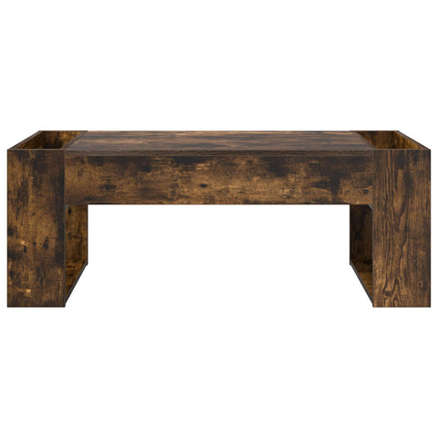 vidaXL Coffee Table Smoked Oak 110 x 50 x 41 cm Engineered Wood
