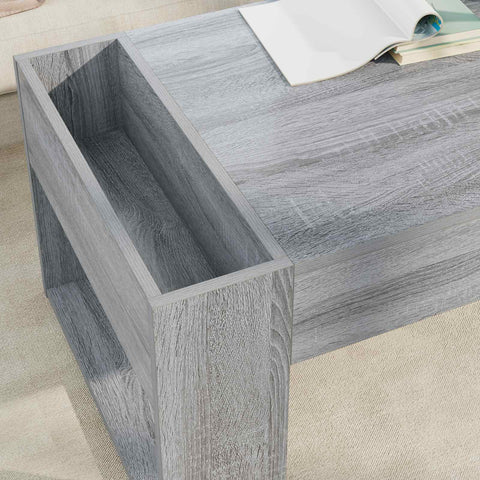 vidaXL Coffee Table Grey Sonoma 110 x 50 x 41 cm Engineered Wood