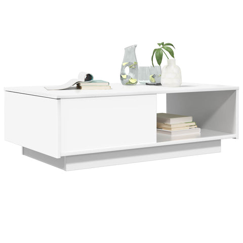 vidaXL Coffee Table with Drawer White 95 x 55 x 31 cm Engineered Wood