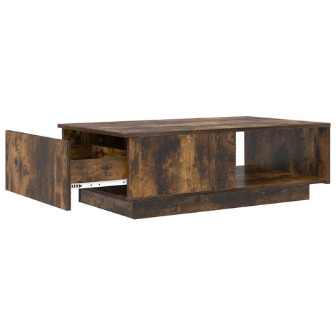 vidaXL Coffee Table Smoked Oak 95 x 55 x 31 cm Engineered Wood