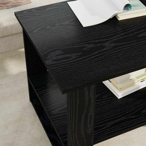 vidaXL Coffee Table Black Oak 72 x 50 x 50 cm Engineered Wood