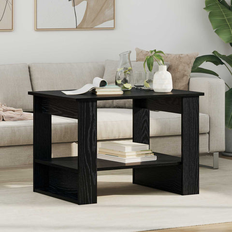 vidaXL Coffee Table Black Oak 72 x 50 x 50 cm Engineered Wood