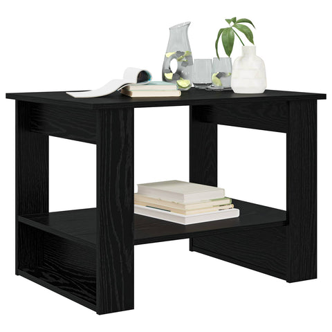 vidaXL Coffee Table Black Oak 72 x 50 x 50 cm Engineered Wood