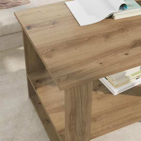 vidaXL Coffee Table Artisan Oak 72 x 50 x 50 cm Engineered Wood