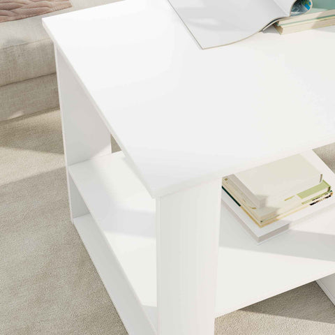 vidaXL Coffee Table White 51 x 50 x 50 cm Engineered Wood
