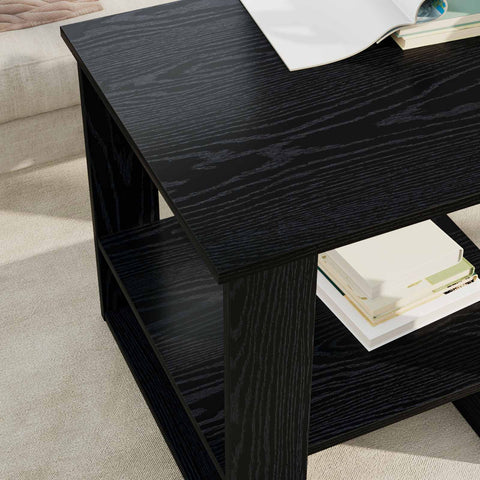 vidaXL Coffee Table Black Oak 51 x 50 x 50 cm Engineered Wood