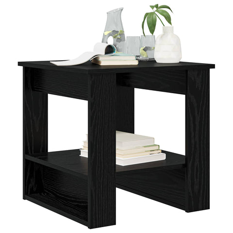 vidaXL Coffee Table Black Oak 51 x 50 x 50 cm Engineered Wood