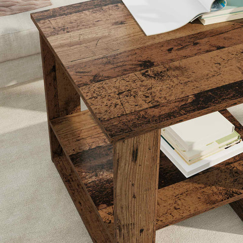 vidaXL Coffee Table Old Wood 51 x 50 x 50 cm Engineered Wood
