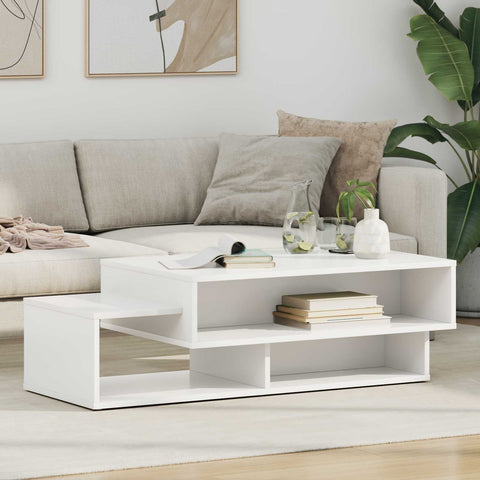 vidaXL Coffee Table White 105 x 50 x 32.5 cm Engineered Wood