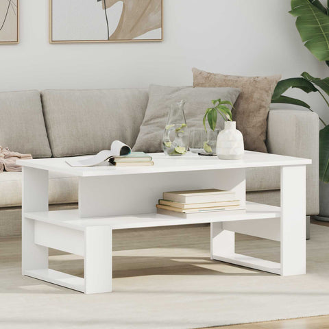 vidaXL Coffee Table White 90 x 50 x 40 cm Engineered Wood