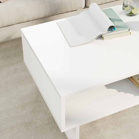 vidaXL Coffee Table White 80 x 46 x 35 cm Engineered Wood