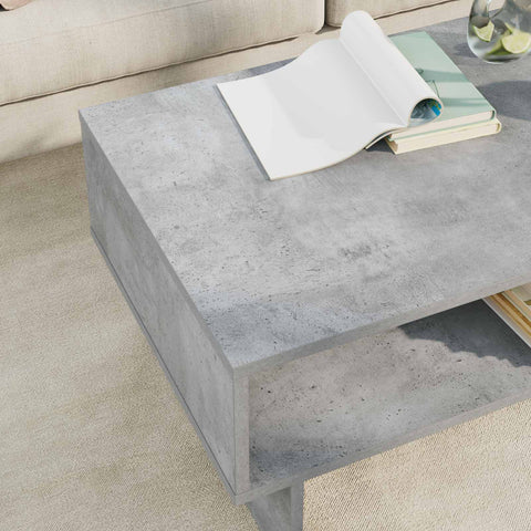 vidaXL Coffee Table Concrete Grey 80 x 46 x 35 cm Engineered Wood