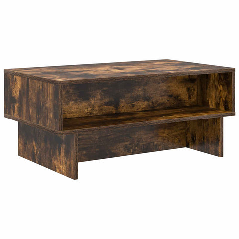 vidaXL Coffee Table Smoked Oak 80 x 46 x 35 cm Engineered Wood