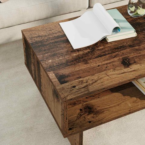 vidaXL Coffee Table Old Wood 80 x 46 x 35 cm Engineered Wood