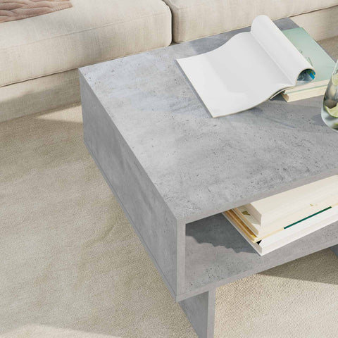 vidaXL Coffee Table Concrete Grey 48 x 46 x 35 cm Engineered Wood