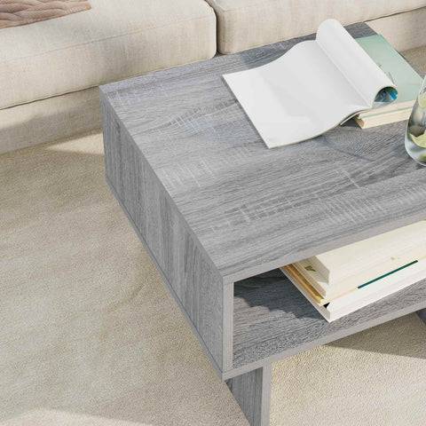 vidaXL Coffee Table Grey Sonoma 48 x 46 x 35 cm Engineered Wood