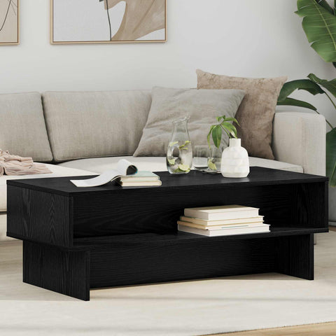 vidaXL Coffee Table Black Oak 100 x 46 x 35 cm Engineered Wood