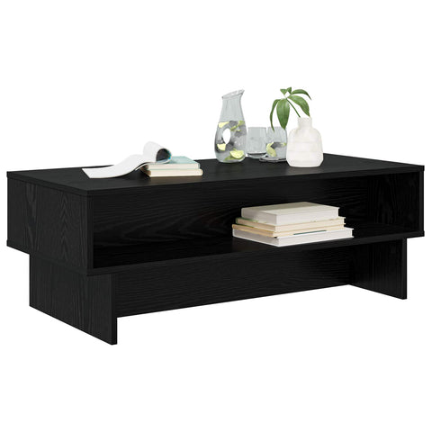 vidaXL Coffee Table Black Oak 100 x 46 x 35 cm Engineered Wood