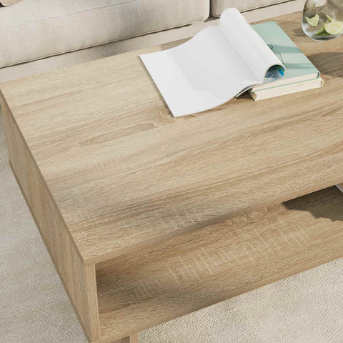 vidaXL Coffee Table Sonoma Oak 100 x 46 x 35 cm Engineered Wood