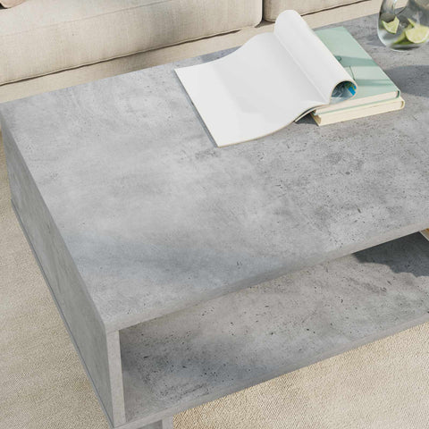 vidaXL Coffee Table Concrete Grey 100 x 46 x 35 cm Engineered Wood