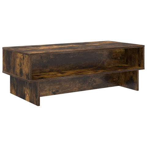 vidaXL Coffee Table Smoked Oak 100 x 46 x 35 cm Engineered Wood
