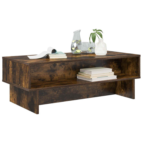 vidaXL Coffee Table Smoked Oak 100 x 46 x 35 cm Engineered Wood