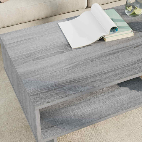 vidaXL Coffee Table Grey Sonoma 100 x 46 x 35 cm Engineered Wood