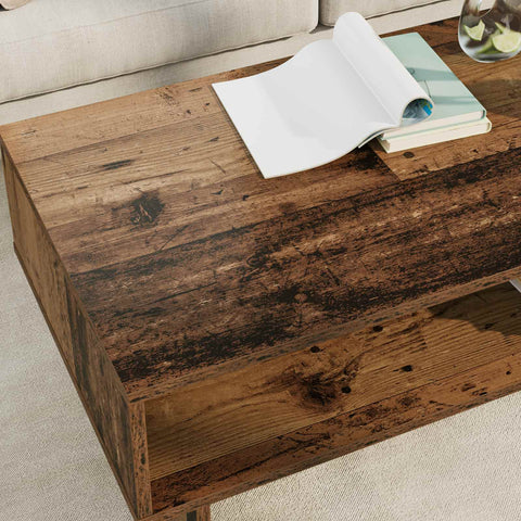 vidaXL Coffee Table Old Wood 100 x 46 x 35 cm Engineered Wood