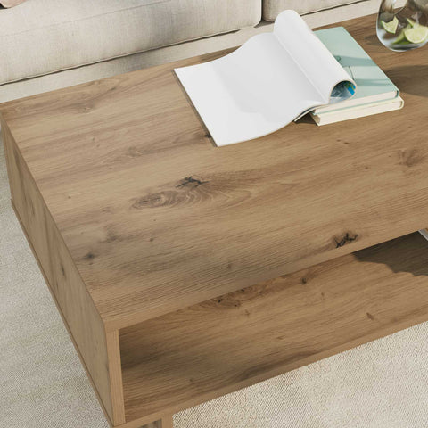 vidaXL Coffee Table Artisan Oak 100 x 46 x 35 cm Engineered Wood