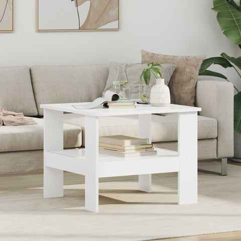 vidaXL Coffee Table White 57 x 55 x 45 cm Engineered Wood