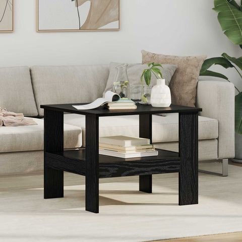 vidaXL Coffee Table Black Oak 57 x 55 x 45 cm Engineered Wood
