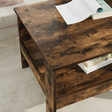 vidaXL Coffee Table Smoked Oak 57 x 55 x 45 cm Engineered Wood