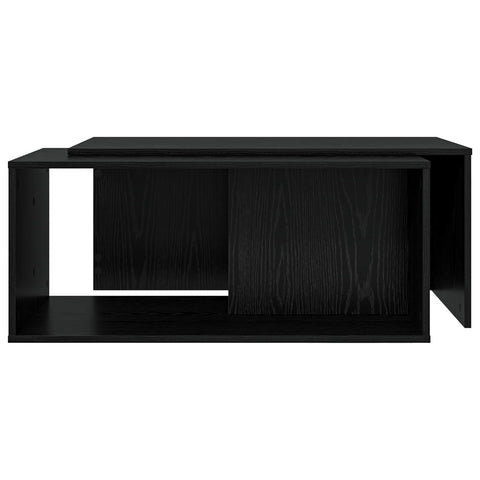 vidaXL Coffee Table Set 2 pcs Black Oak Engineered Wood