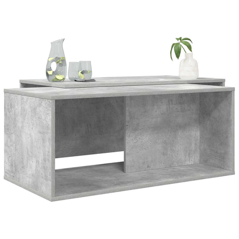 vidaXL Coffee Table Set 2 pcs Concrete Grey Engineered Wood