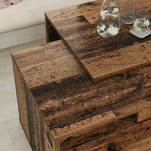 vidaXL Coffee Table Set 2 pcs Old Wood Engineered Wood