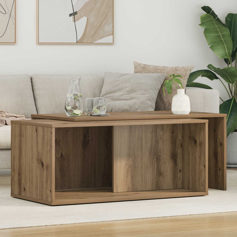 vidaXL Coffee Table Set 2 pcs Artisan Oak Engineered Wood