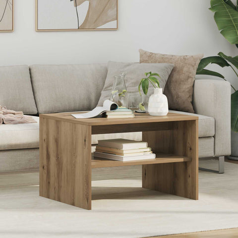 vidaXL Coffee Table Artisan Oak 60 x 50 x 40 cm Engineered Wood