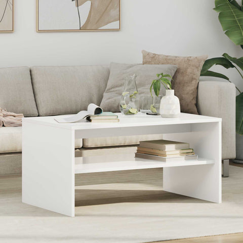 vidaXL Coffee Table White 80 x 50 x 40 cm Engineered Wood