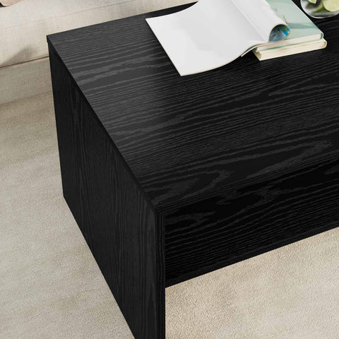 vidaXL Coffee Table Black Oak 80 x 50 x 40 cm Engineered Wood
