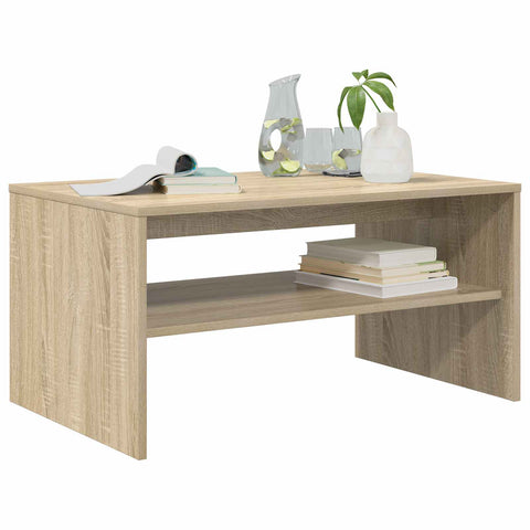 vidaXL Coffee Table Sonoma Oak 80 x 50 x 40 cm Engineered Wood