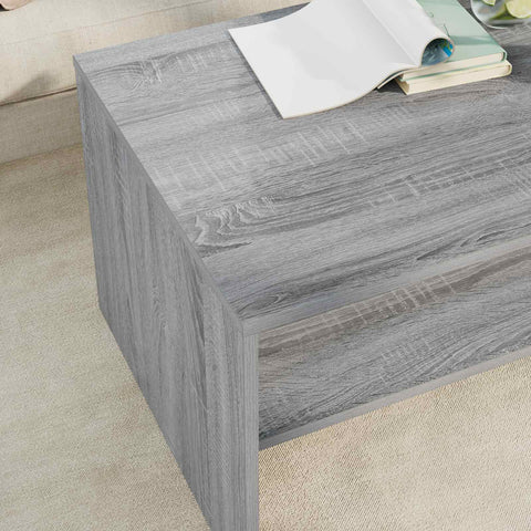 vidaXL Coffee Table Grey Sonoma 80 x 50 x 40 cm Engineered Wood