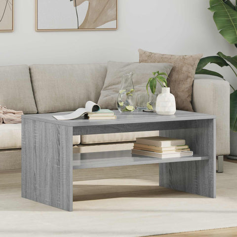 vidaXL Coffee Table Grey Sonoma 80 x 50 x 40 cm Engineered Wood